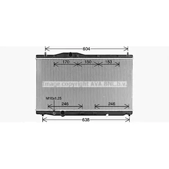 Radiateur, refroidissement du moteur AVA QUALITY COOLING HD2331