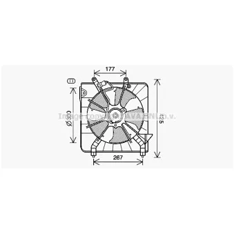 Ventilateur, refroidissement du moteur AVA QUALITY COOLING HD7538