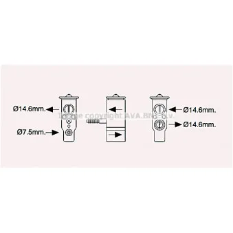 Détendeur, climatisation AVA QUALITY COOLING HY1458