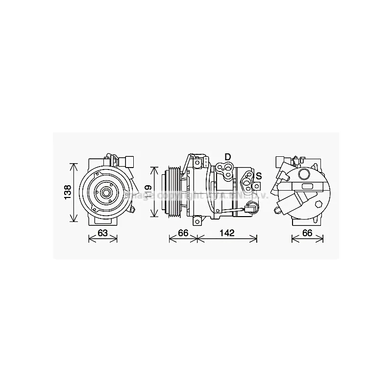 Compresseur, climatisation AVA QUALITY COOLING HYK463