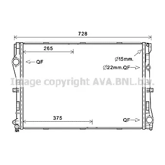 Radiateur, refroidissement du moteur AVA QUALITY COOLING MS2679