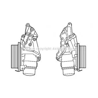 Boîtier, filtre à huile AVA QUALITY COOLING MS3688H