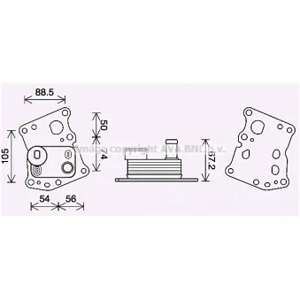 Radiateur d'huile AVA QUALITY COOLING MS3701