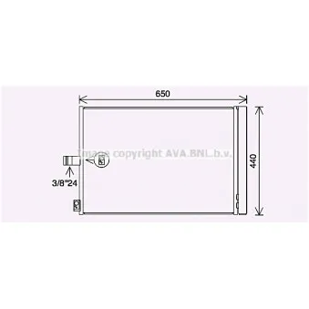 Condenseur, climatisation AVA QUALITY COOLING MS5700D