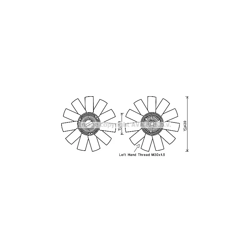 Ventilateur, refroidissement du moteur AVA QUALITY COOLING MSF655