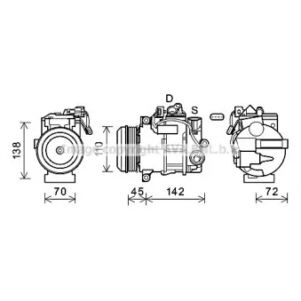 Compresseur, climatisation AVA QUALITY COOLING MSK683