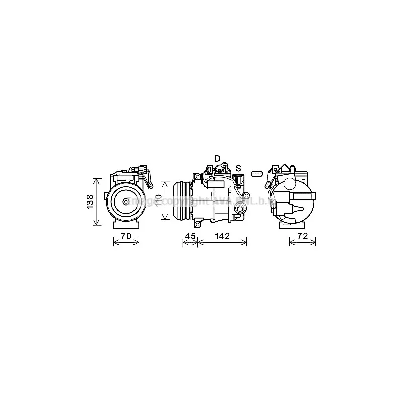 Compresseur, climatisation AVA QUALITY COOLING MSK683