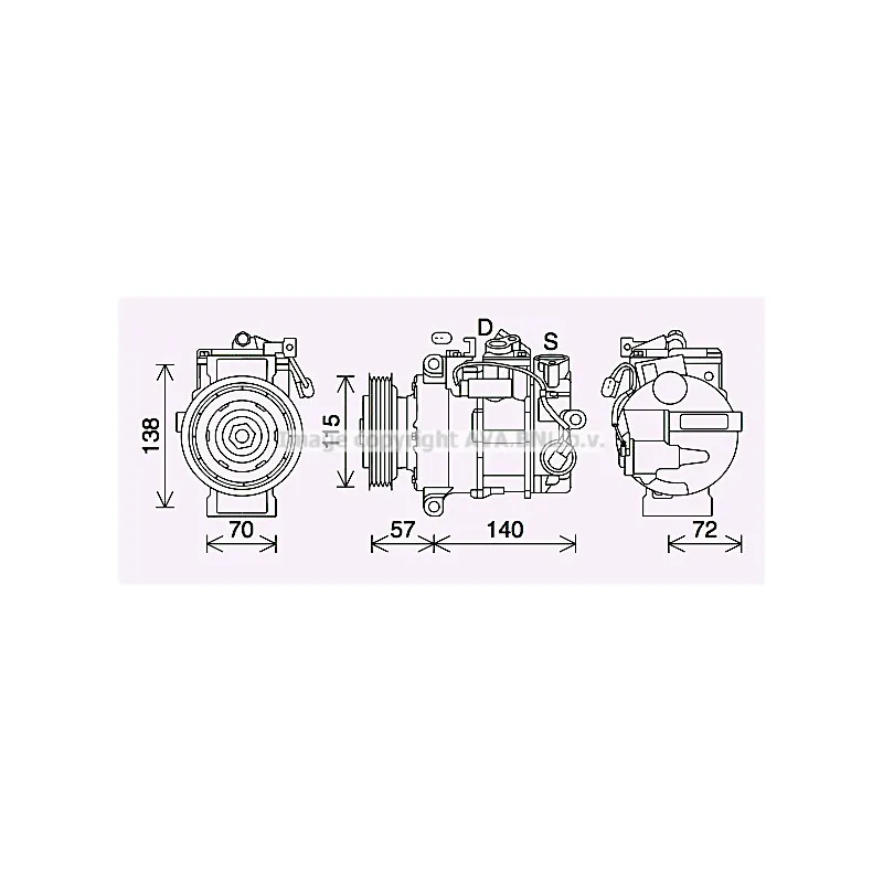 Compresseur, climatisation AVA QUALITY COOLING MSK708