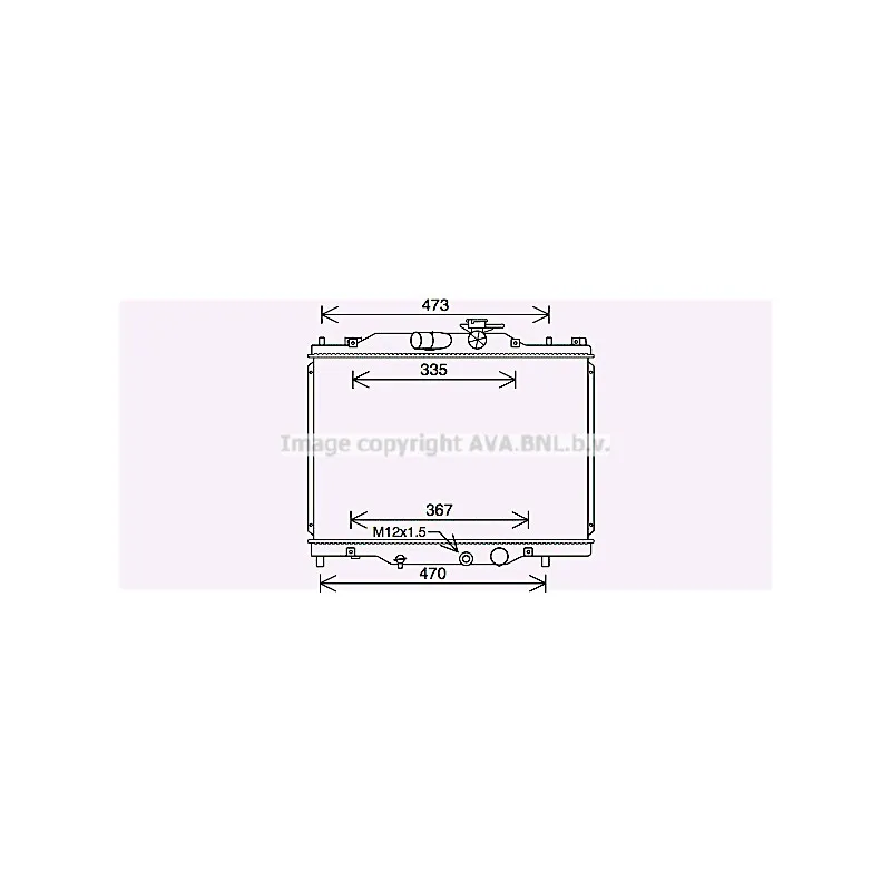 Radiateur, refroidissement du moteur AVA QUALITY COOLING MZ2291