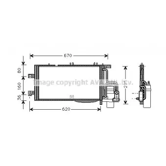 Condenseur, climatisation AVA QUALITY COOLING OLA5370D