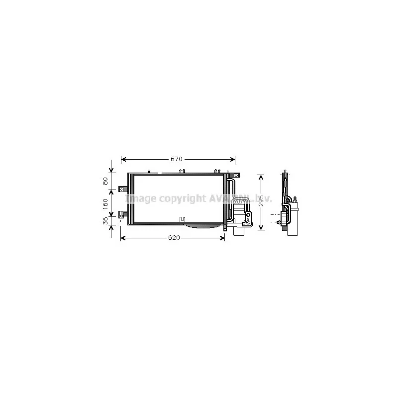 Condenseur, climatisation AVA QUALITY COOLING OLA5370D