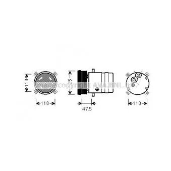 Compresseur, climatisation AVA QUALITY COOLING OLAK493