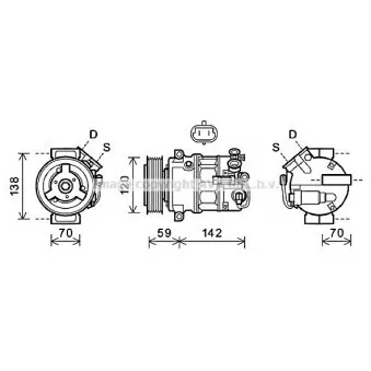 Compresseur, climatisation AVA QUALITY COOLING OLAK579