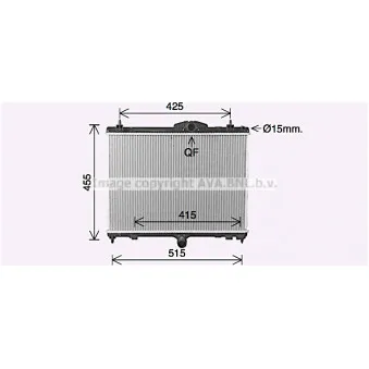 Radiateur, refroidissement du moteur AVA QUALITY COOLING