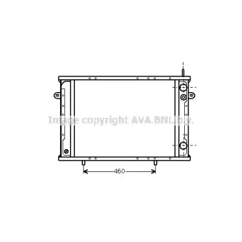 Radiateur, refroidissement du moteur AVA QUALITY COOLING RT2102