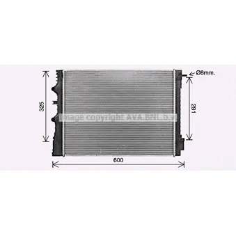 Radiateur, refroidissement du moteur AVA QUALITY COOLING RT2667