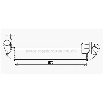 Intercooler, échangeur AVA QUALITY COOLING RT4641