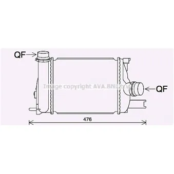 Intercooler, échangeur AVA QUALITY COOLING RT4642