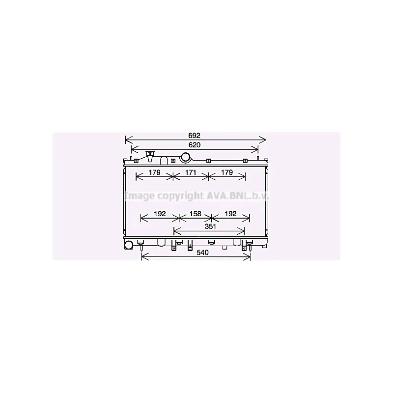 Radiateur, refroidissement du moteur AVA QUALITY COOLING SU2113