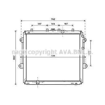 Radiateur, refroidissement du moteur AVA QUALITY COOLING TO2736