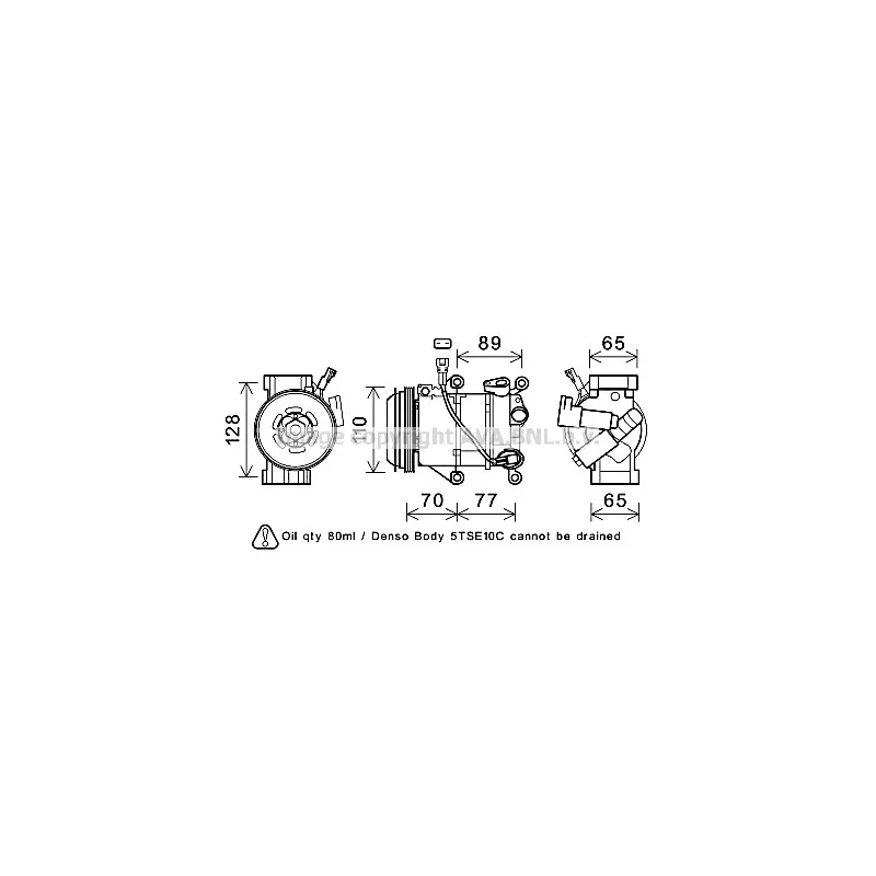 Compresseur, climatisation AVA QUALITY COOLING TOK722