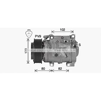 Compresseur, climatisation AVA QUALITY COOLING TOK775