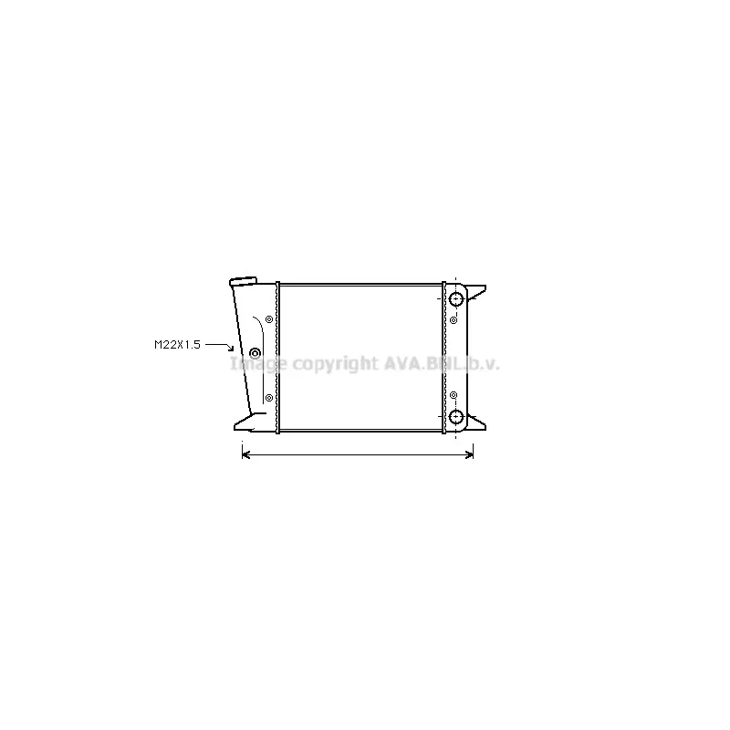 Radiateur, refroidissement du moteur AVA QUALITY COOLING VN2002