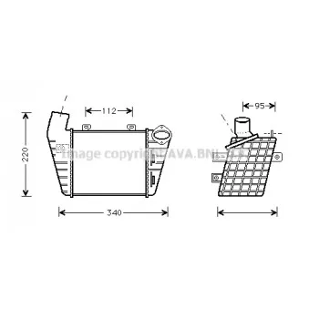 Intercooler, échangeur AVA QUALITY COOLING VN4159