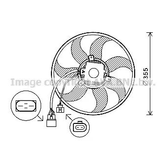 Ventilateur, refroidissement du moteur AVA QUALITY COOLING VN7534