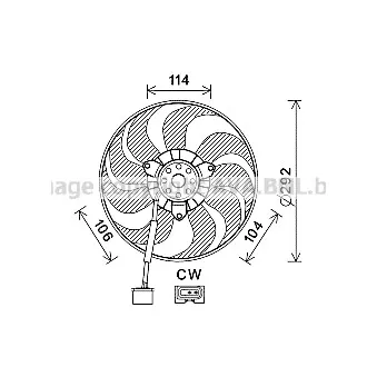 Ventilateur, refroidissement du moteur AVA QUALITY COOLING VN7539