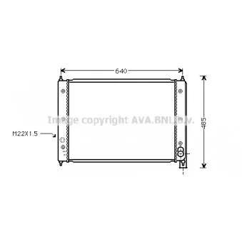 Radiateur, refroidissement du moteur AVA QUALITY COOLING VNA2034