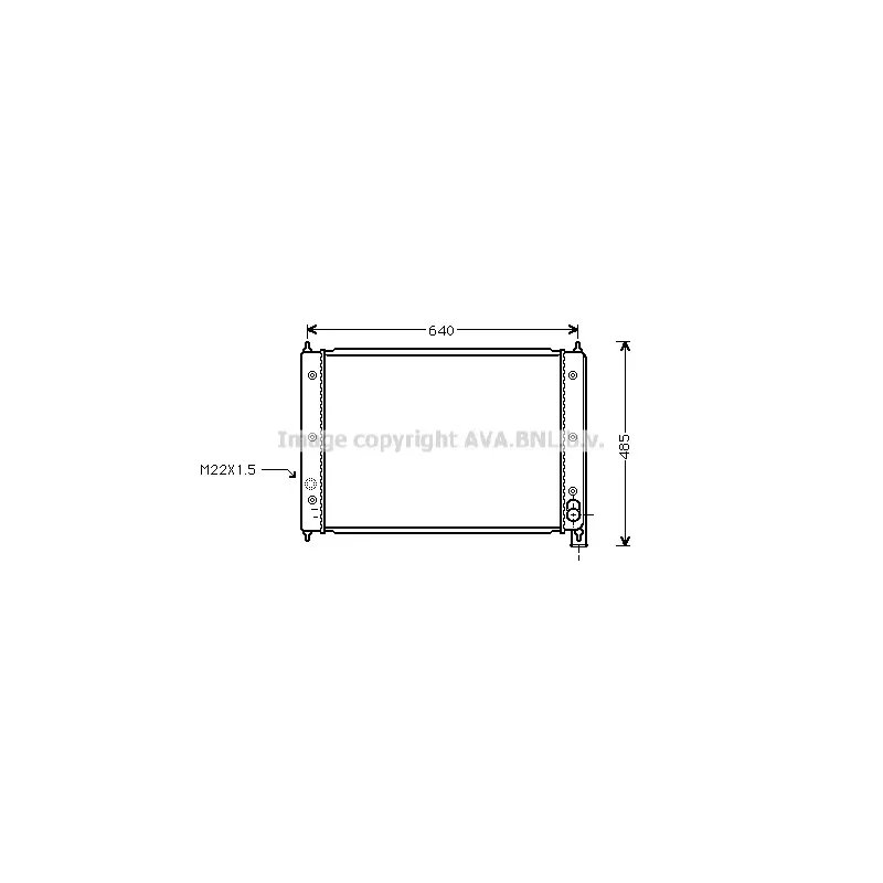 Radiateur, refroidissement du moteur AVA QUALITY COOLING VNA2034