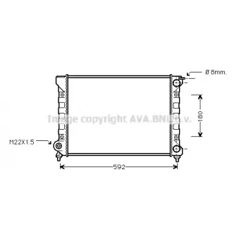 Radiateur, refroidissement du moteur AVA QUALITY COOLING