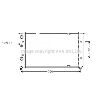 Radiateur, refroidissement du moteur AVA QUALITY COOLING VNA2103