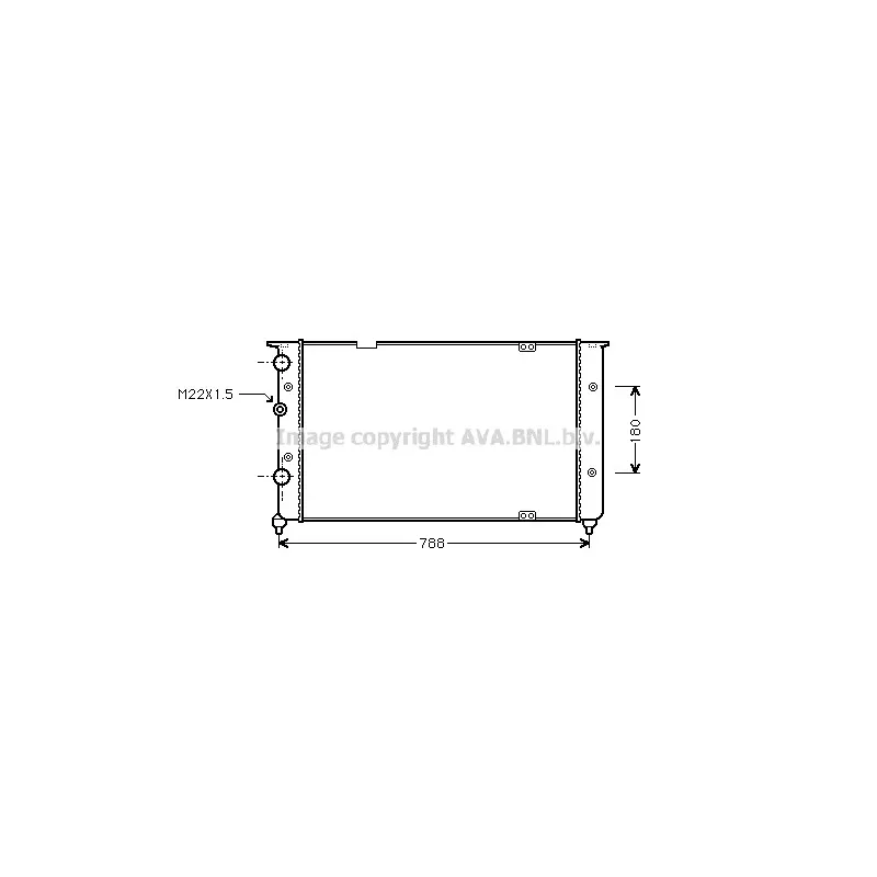 Radiateur, refroidissement du moteur AVA QUALITY COOLING VNA2103