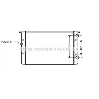 Radiateur, refroidissement du moteur AVA QUALITY COOLING VNA2104