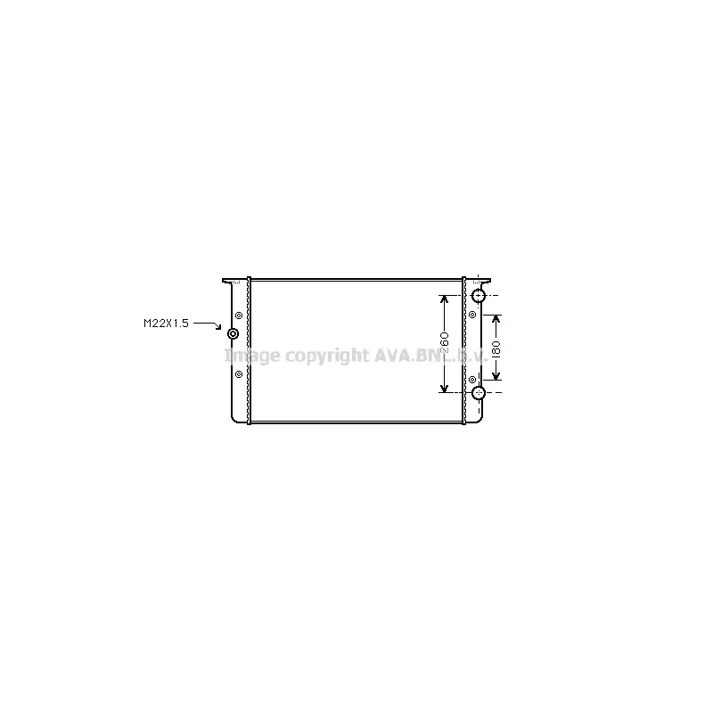 Radiateur, refroidissement du moteur AVA QUALITY COOLING VNA2104