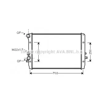 Radiateur, refroidissement du moteur AVA QUALITY COOLING VNA2193