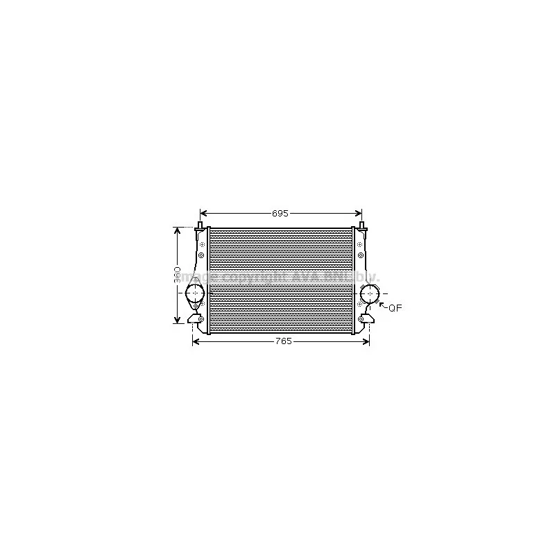 Intercooler, échangeur AVA QUALITY COOLING VNA4251