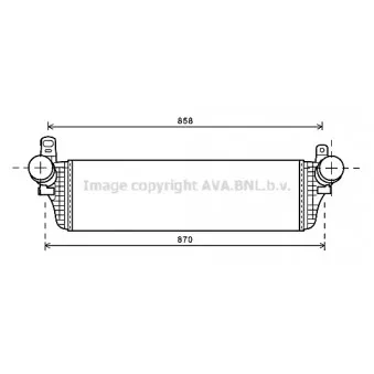 Intercooler, échangeur AVA QUALITY COOLING VNA4313