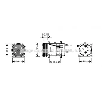 Compresseur, climatisation AVA QUALITY COOLING VNK074
