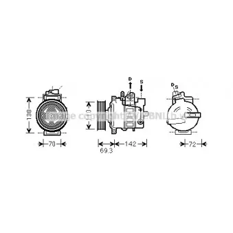 Compresseur, climatisation AVA QUALITY COOLING VNK318