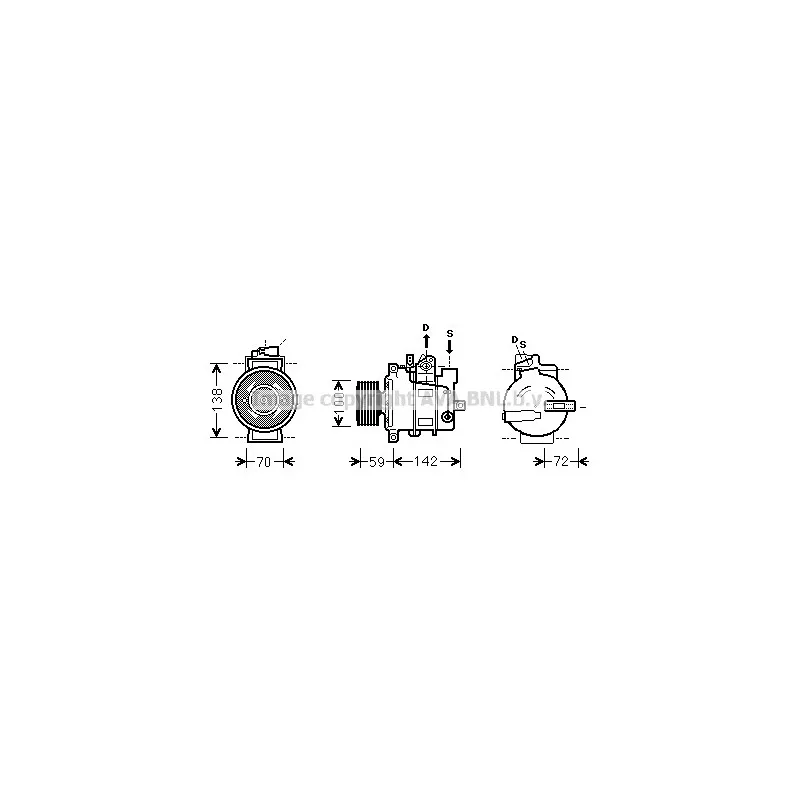 Compresseur, climatisation AVA QUALITY COOLING VNK380