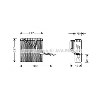 Évaporateur climatisation AVA QUALITY COOLING VNV055