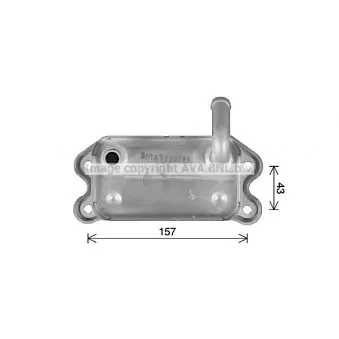 Radiateur d'huile AVA QUALITY COOLING VO3299