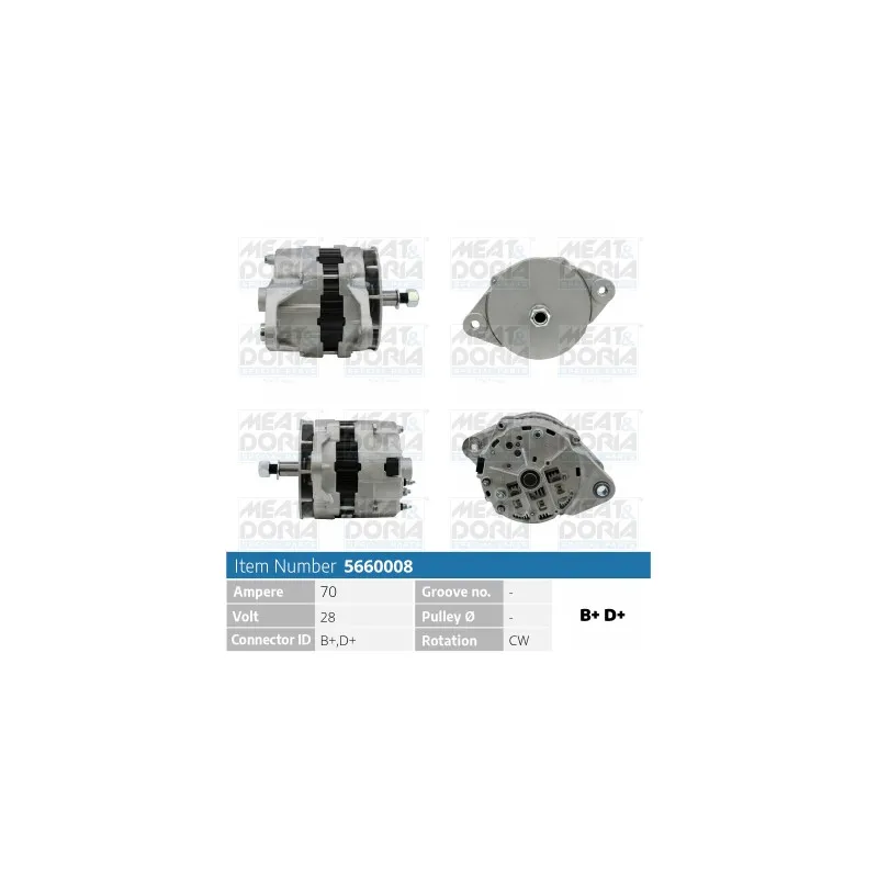 Alternateur MEAT & DORIA 5660008