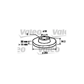 Jeu de 2 disques de frein arrière VALEO 187040