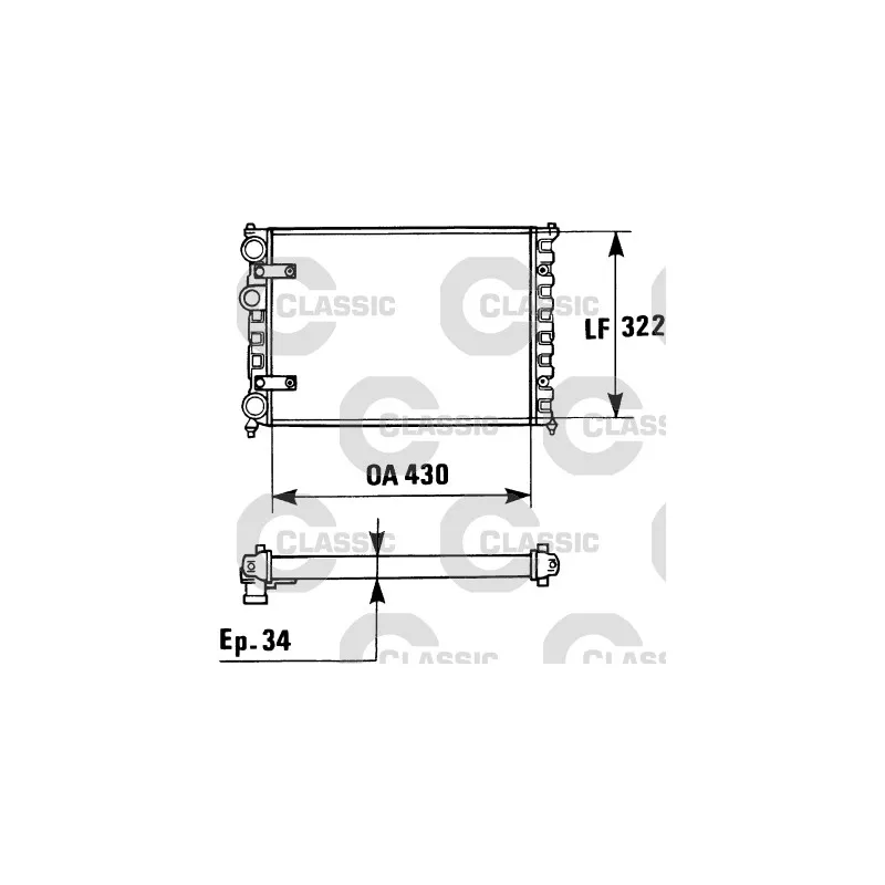 Radiateur, refroidissement du moteur VALEO 230946