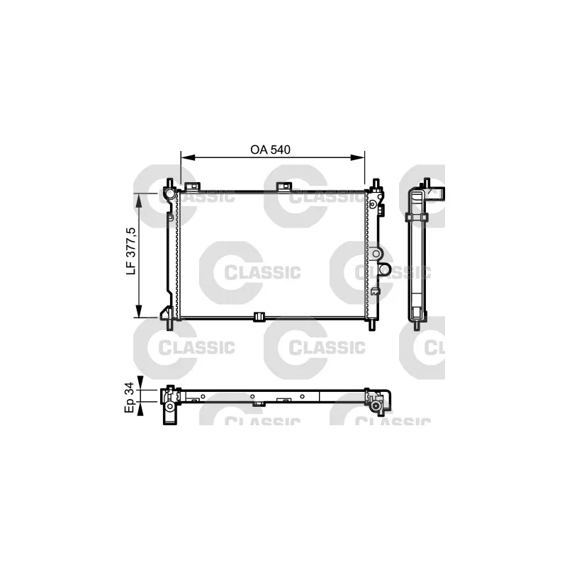 Radiateur, refroidissement du moteur VALEO 231022