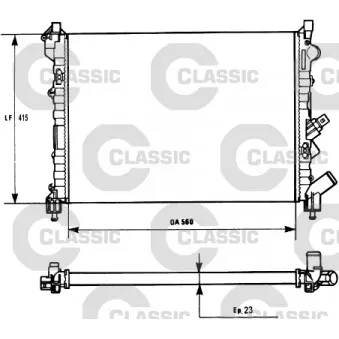 Radiateur, refroidissement du moteur VALEO 231128